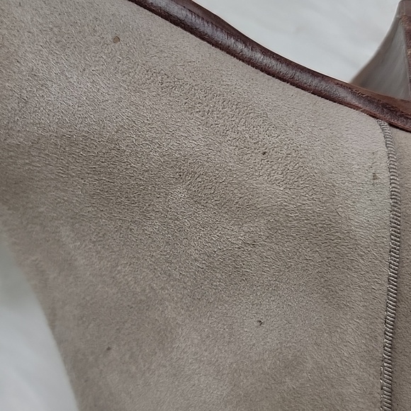 SAM EDELMAN Petty Taupe Suede Western Boho Preppy Zip Up Ankle Bootie Boots 10.5 - Picture 15 of 15